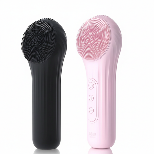 Sonic Facial Cleansing Brush - Black and Pink